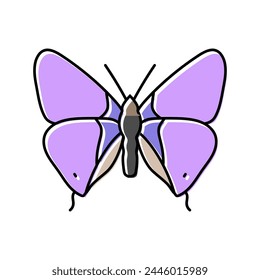 long tailed blue spring color icon vector. long tailed blue spring sign. isolated symbol illustration