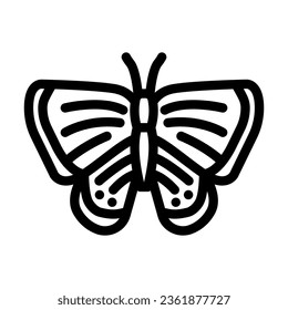 long tailed blue spring line icon vector. long tailed blue spring sign. isolated contour symbol black illustration