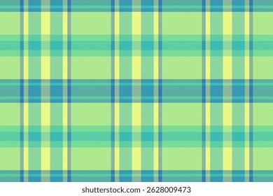 Longo tartan vetor check, textura têxtil xadrez tradicional. Padrão de tecido plano de fundo sem costura de dente de cão na paleta de cores de cal e verde.
