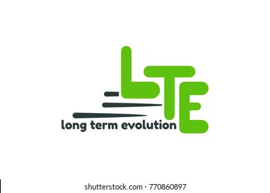 Long Term Evolution Logo Template. LTE 4G Internet Services.