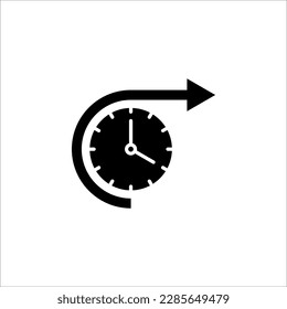 Icono de largo plazo. señal de reloj. ilustración vectorial sobre fondo blanco. EPS 10