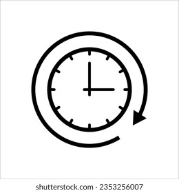 Icono de largo plazo. señal de reloj. ilustración vectorial sobre fondo blanco. EPS 10