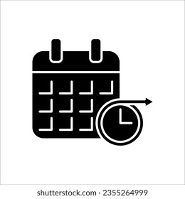 Icono de largo plazo. señal de reloj. ilustración vectorial sobre fondo blanco. EPS 10