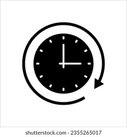 Icono de largo plazo. señal de reloj. ilustración vectorial sobre fondo blanco. EPS 10
