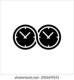 Icono de largo plazo. señal de reloj. ilustración vectorial sobre fondo blanco. EPS 10