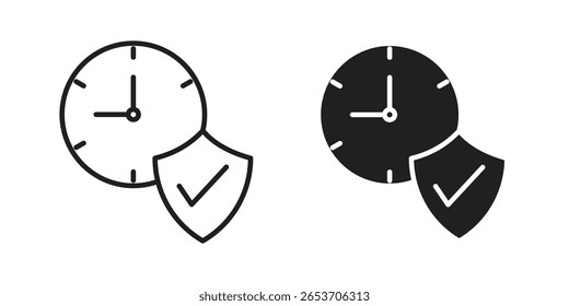 Long term icon design element. Editable stroke. Vector