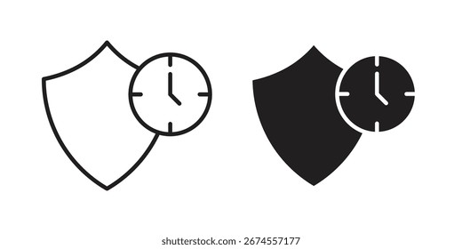 Icono a largo plazo en estilo de moda plano y forro para diseños de ui App