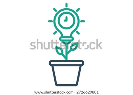 Long term icon. line icon style. icon related to growth. creativity elements vector illustration