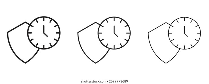 Signo de estilo lineal de iconos a largo plazo para concepto y Diseño web móvil.