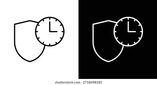 Elemento de logotipo de icono a largo plazo. Ilustración vectorial. EPS10