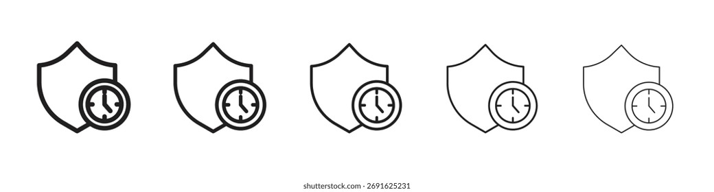 Icono a largo plazo. serie de iconos vectoriales de estilo de contorno moderno