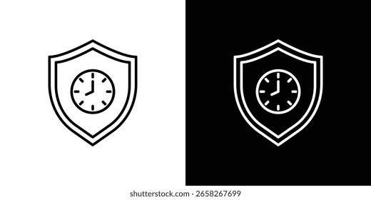 Long term icon outline. EPS 10 editable vector