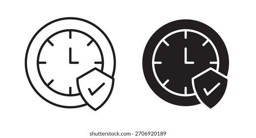 Icono a largo plazo, icono de estilo de contorno para el Sitio web o el App móvil, gráficos de Vector