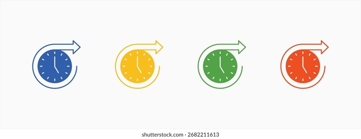 Long Term Icon Set Color Multiple Style Collection