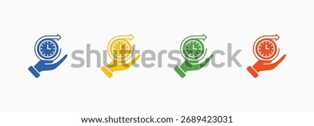 Long Term Icon Set Color Multiple Style Collection