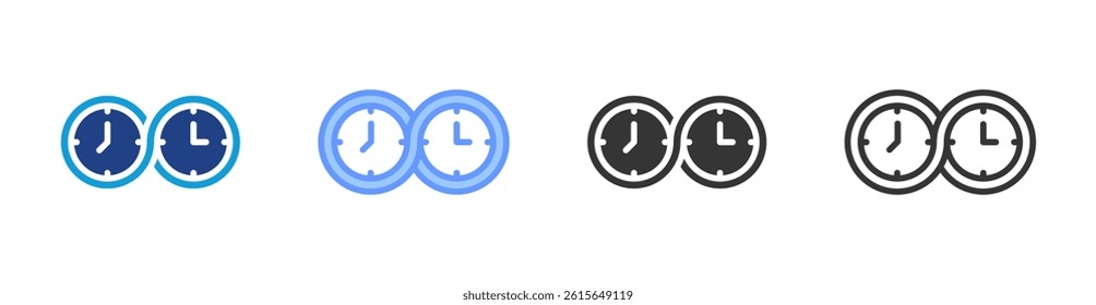 Long Term icon set multiple style collection