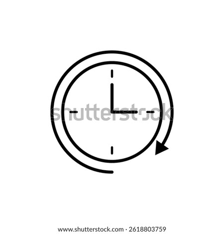 Long term icon sign and symbol design isolated on a white background