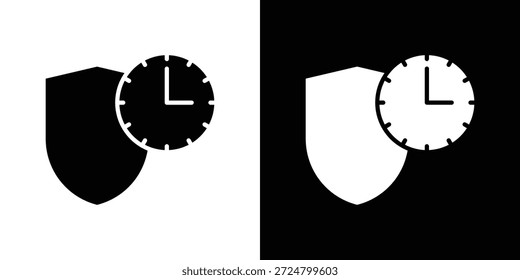 Paquete de diseño de ilustración plana de Vector de silueta de icono a largo plazo.
