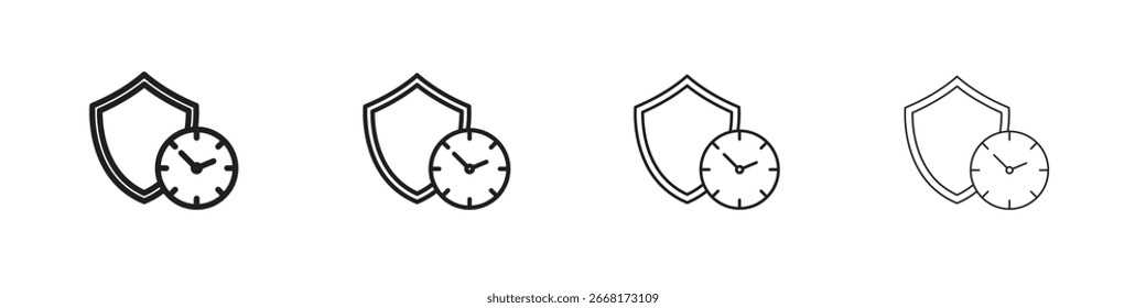 Icono de largo plazo simple paquete de Vectores negros. Elemento de infografía de diseño