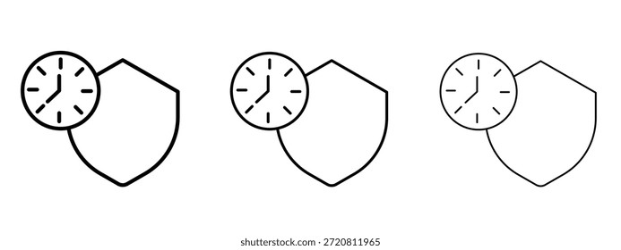 Símbolo de línea delgada del icono a largo plazo en el fondo blanco, Ilustración vectorial editable del movimiento