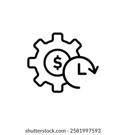 Long Term Investment icon Flat vector set outline