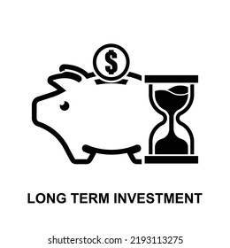 Long term investment icon isolated on white background vector illustration.