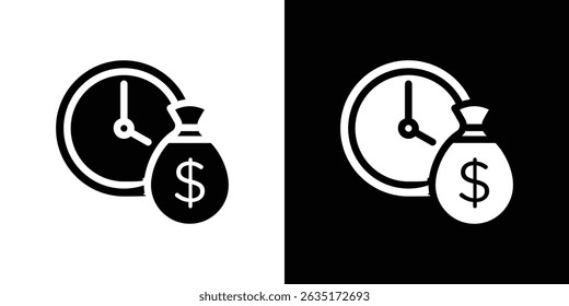 Long term investment icon in solid flat trendy design style.