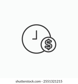 Ilustração de vetor de ícone de investimento de longo prazo. EPS10