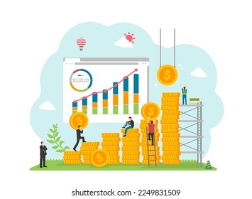 Long term investment vector illustration