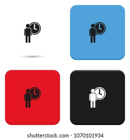Long term investments flat vector icon. Time is money illustration.
