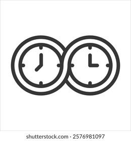 Long Term Outline Icon Vector Illustration