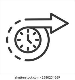 Long Term Outline Icon Vector Illustration