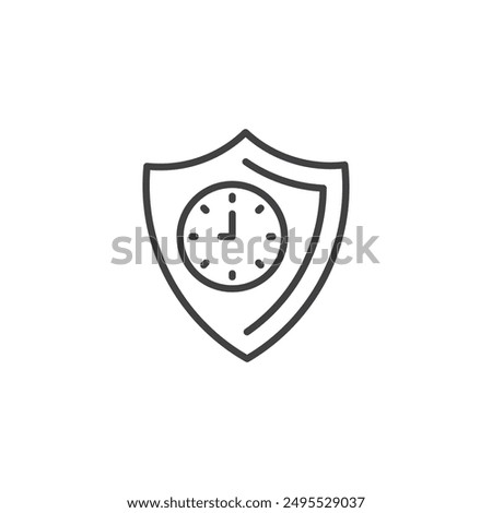 Long term outlined icon isolated on white background