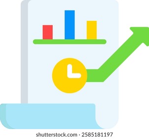 Long Term Planning Icon Flat Vector Illustration