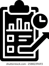 Long Term Planning Icon Glyph Vector Illustration