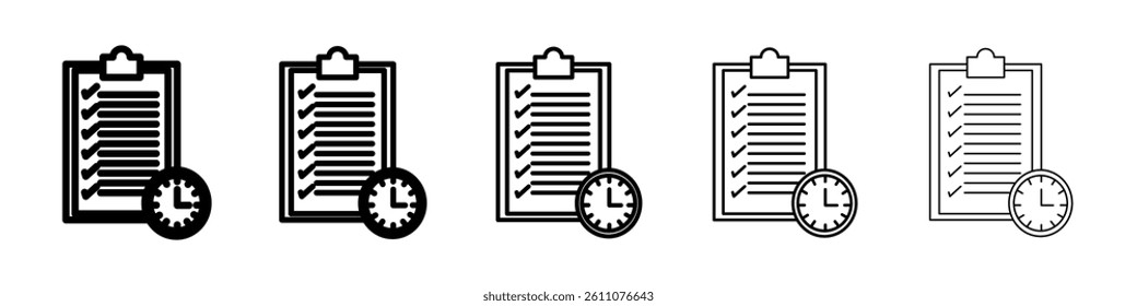 Long term planning icon Symbol mark in Outline style