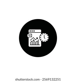 Long term planning icon Vector flat thin line illustration