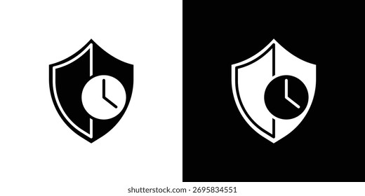 Elemento de diseño de concepto de icono de protección a largo plazo. iconos de pictograma.