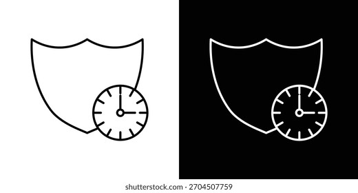 Long term protection icon editable vector stroke for web designs