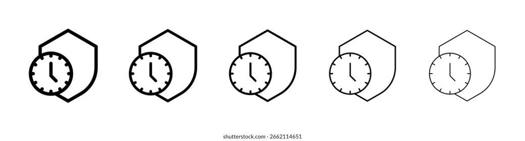 Icono de protección a largo plazo llenado concepto de signo plano para el Diseño web.