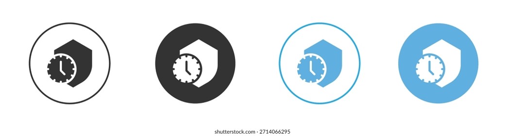 Icono de protección a largo plazo. Plantilla de diseño de iconos gráficos