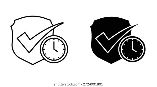 Design gráfico de ícone de proteção de longo prazo. Ilustrações de ícone de vetor