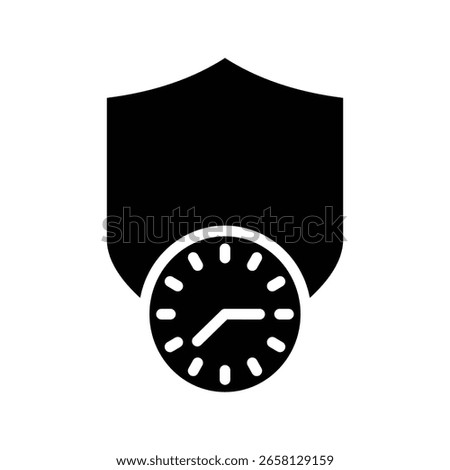 Long term protection icon logo sign set vector outline
