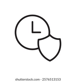 Long term protection icon Outline vector for web ui