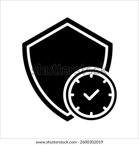 Long term protection Icon. Symbol isolated white background. vector illustration. color editable.