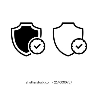 Long term protection icon. Vector illustration