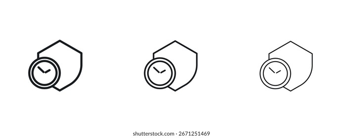 Langzeitschutz-Symbol, Vektorgrafik eps. Vektorgrafiken mit Konturen
