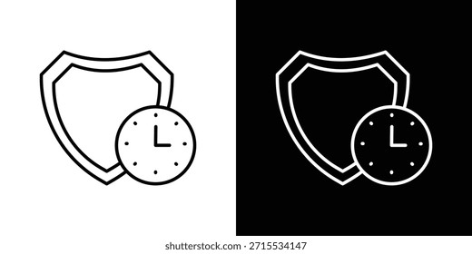 Long term protection icons for UI elements. High-quality vector illustration.