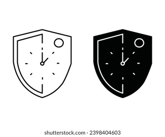 Long term protection vector icon set. vector illustration