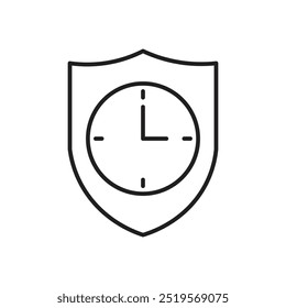 Icono de línea de protección a largo plazo. Ilustración vectorial. EPS10